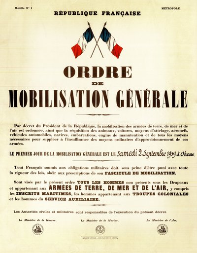 Order of mobilization in France September 02 by Anonymous Anonymous