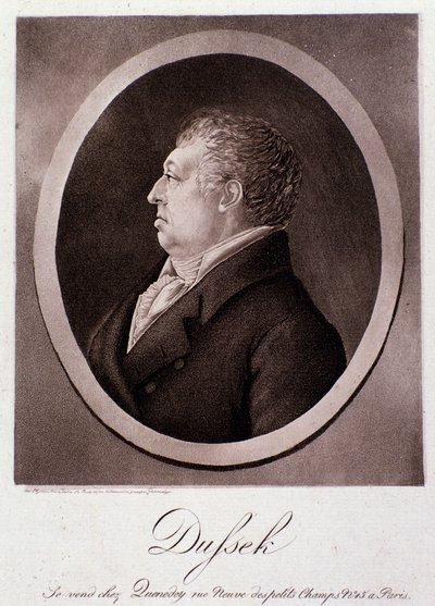 Portrait of Jan Ladislav Dussek (engraving) by Anonymous Anonymous