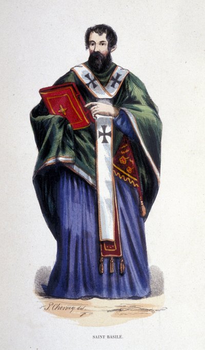 Saint Basil. Engraving around 1830. Milan by Anonymous Anonymous