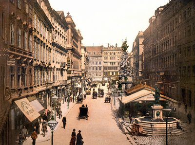 Vienna in 1901. Der Graben. Photochrome by Anonymous Anonymous