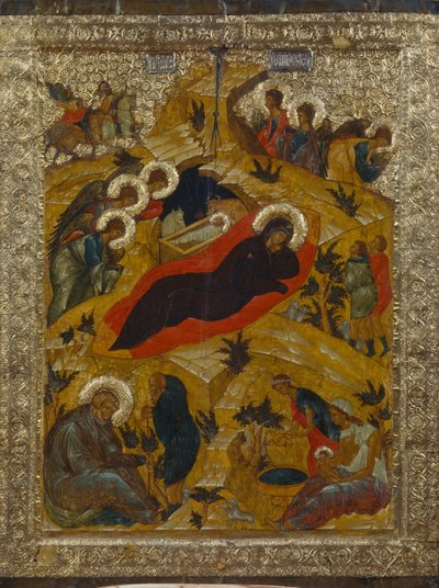 The Nativity by Anonymous Russian icon painter