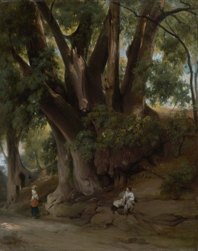 Italian Tree Landscape (Road near Albano) by Anselm Feuerbach