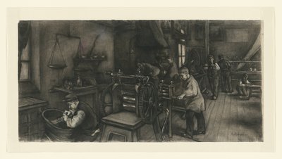 Workshop in the Silver Factory by Anthon Gerhard Alexander van Rappard
