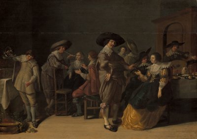 Distinguished Company in a Room by Anthonie Palamedesz (manner of)