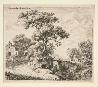 The Chapel with the by Anthonie Waterloo