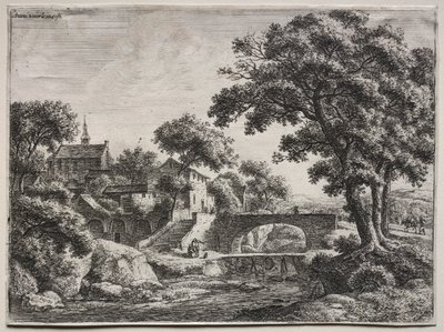Twelve landscapes: The Two Bridges by Anthonie Waterloo