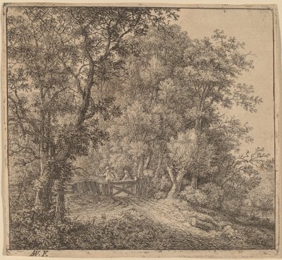 Two Men at a Gate by Anthonie Waterloo