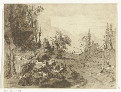 Mountainous Landscape by Anthonie van den Bos