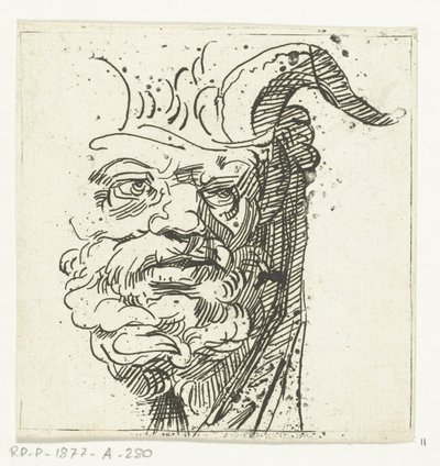 Head of a satyr by Anthonie van den Bos
