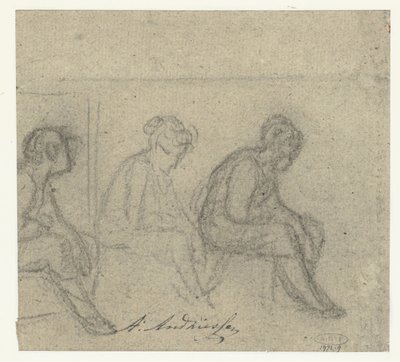 Three Studies of a Seated Woman by Anthony Andriessen