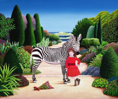Girl with Zebra by Anthony Southcombe