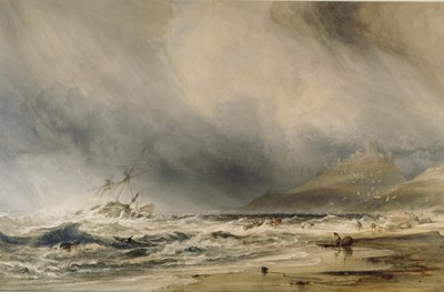 Bambourough Castle, 1852 by Anthony Vandyke Copley Fielding