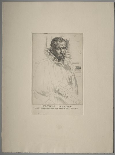 Portrait of Pieter Brueghel by Anthony van Dyck