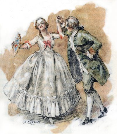 Werther dancing with Charlotte by Antoine Calbet