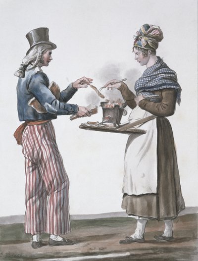The sausage vendor by Antoine Charles Horace Vernet