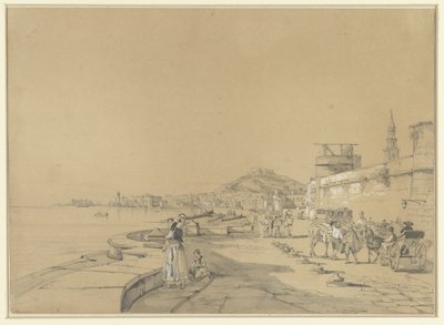 View in Naples by Antoine Eugène Ernest Buttura