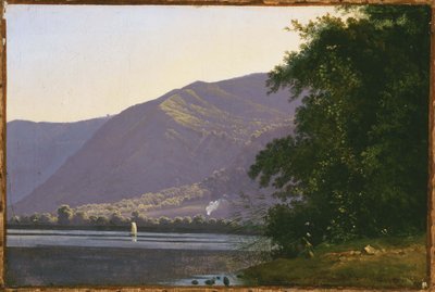View of Lake Nemi by Antoine Fèlix Boisselier