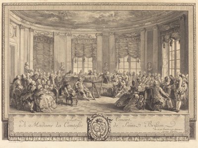 The Concert by Antoine Jean Duclos after Augustin de Saint Aubin
