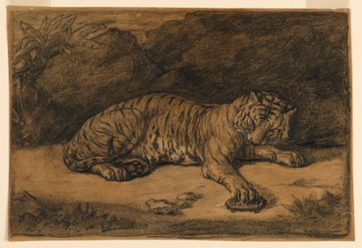 A Tiger and A Tortoise by Antoine Louis Barye