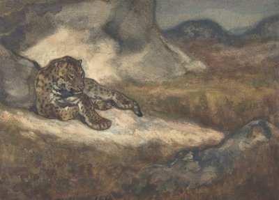 Leopard Lying Down by Antoine Louis Barye