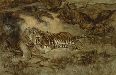 Tiger at Rest by Antoine Louis Barye