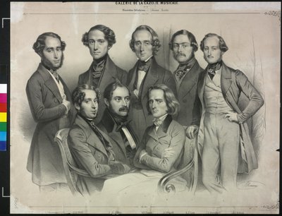 Group of Famous Pianists by Antoine Maurin