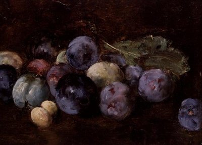 A Still Life of Plums, 1874 by Antoine Vollon