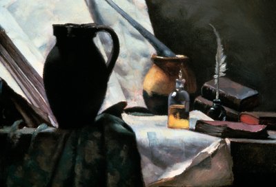 Still Life with Skull (detail), 19th century by Antoine Vollon