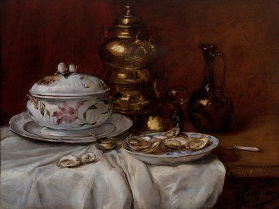 Still Life with Oysters by Antoine Vollon