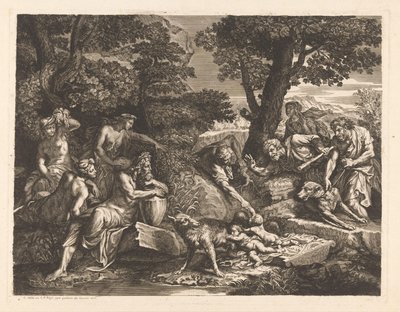Romulus and Remus Found by Shepherds by Antoinette Bouzonnet