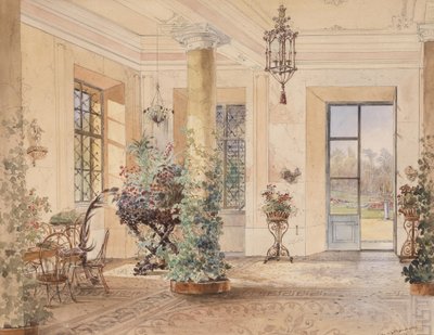 Sala Terrena in a Small Palace by Anton Altmann