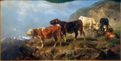 Cattle in the High Mountains by Anton Braith