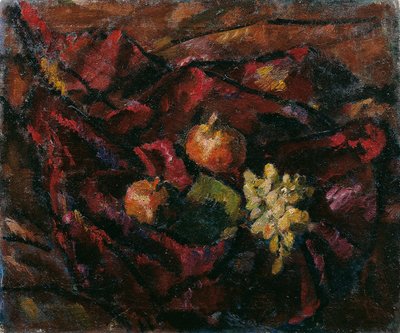 Still Life with Grapes and Apples by Anton Faistauer