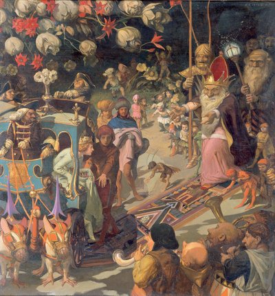Visit of the Moonlight Princess to the Dwarf King by Anton Josef von Kenner