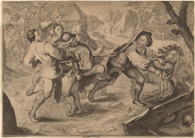Peasants Fighting by Anton Joseph Prenner after Pieter Bruegel the Elder