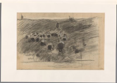 Shepherd with Flock of Sheep by Anton Mauve