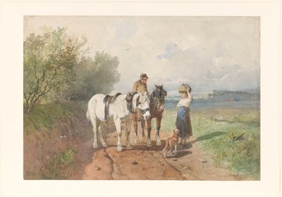 Chat on a Country Road by Anton Mauve