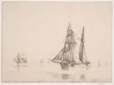 A Kuff in Calm Weather by Anton Melbye