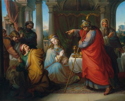 King Ahasuerus Condemns Haman to Death by Anton Petter