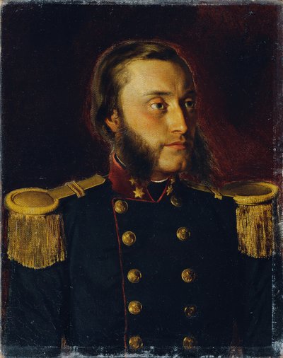 The Shipbuilding Engineer Josef von Romako as First Lieutenant by Anton Romako