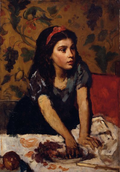 Girl Eating by Anton Romako