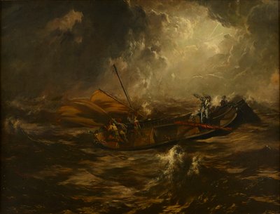 Sea Storm by Anton Romako