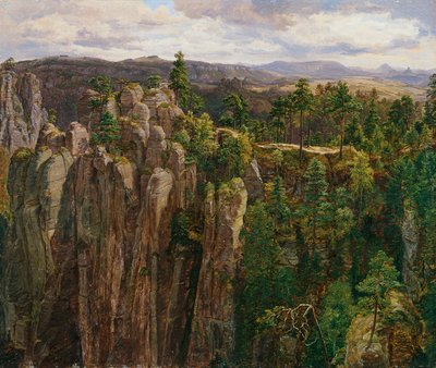 In the Elbe Sandstone Mountains by Anton Schiffer