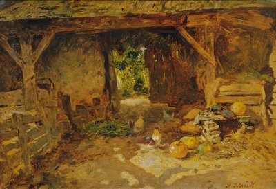 Courtyard Interior from the Marchfeld by Anton Schrodl