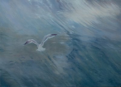 Seagull flying away, 2012 by Antonia Myatt