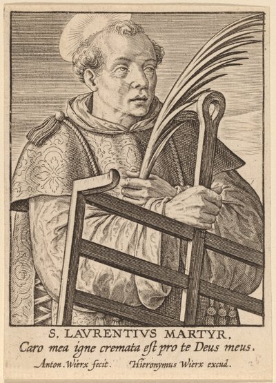 Saint Lawrence Martyr by Antonie Wierix