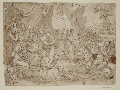The Gathering of Manna by Antonio Aliense