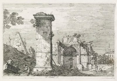Views: Le Pilier isolé by Giovanni Antonio Canal