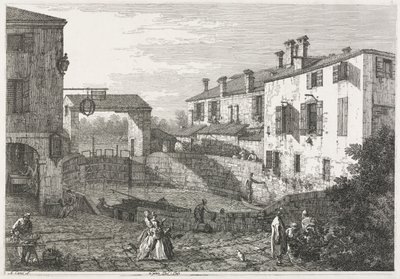 Views: The Canal Lock at Dolo by Antonio Canaletto