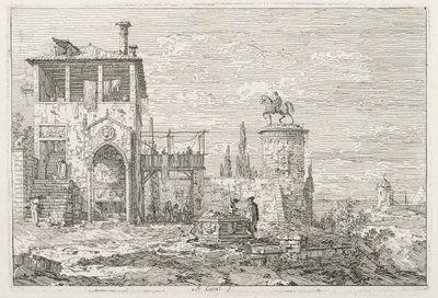 Views: The Equestrian Monument, 1735-1746 by Giovanni Antonio Canal